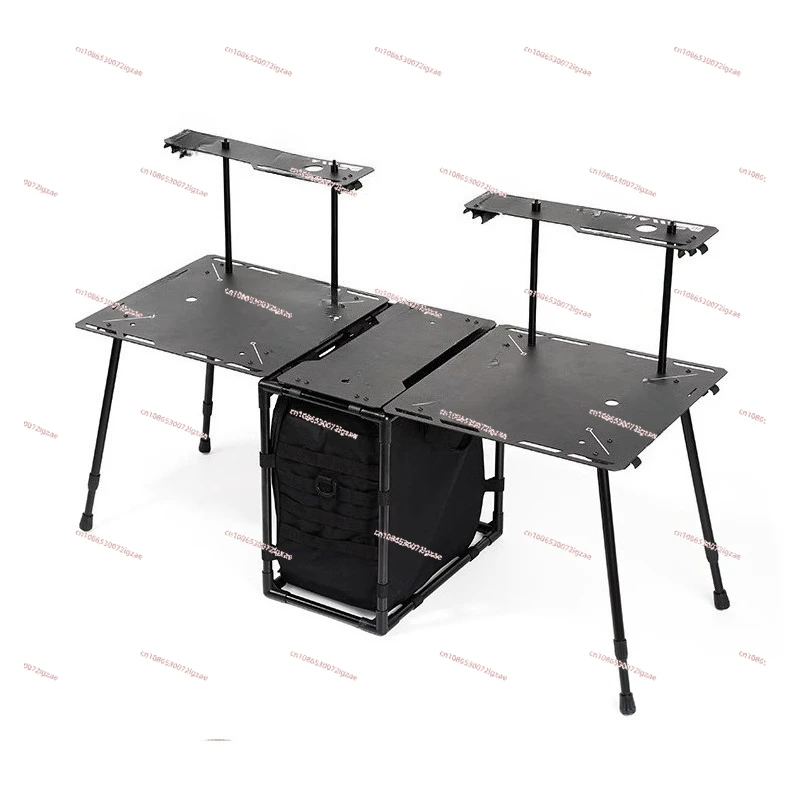 

Outdoor tactical desk blackening wind folding camping lightweight aluminum alloy module camping table