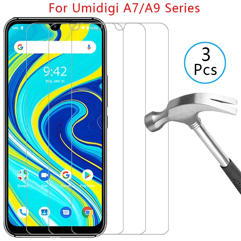 2pcs for Qt Tempered Glass for Umidigi A7 A9 Pro A7s Case Cover on Umidigia7 Umidigia9 Umi Digi a 7 S 7s