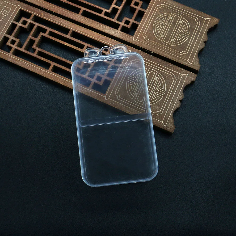 

Rectangular Plastic Jewelry Packaging Boxes 59x103mm 2-Compartment Transparent Handmade Jewelry Accessory Storage Tools