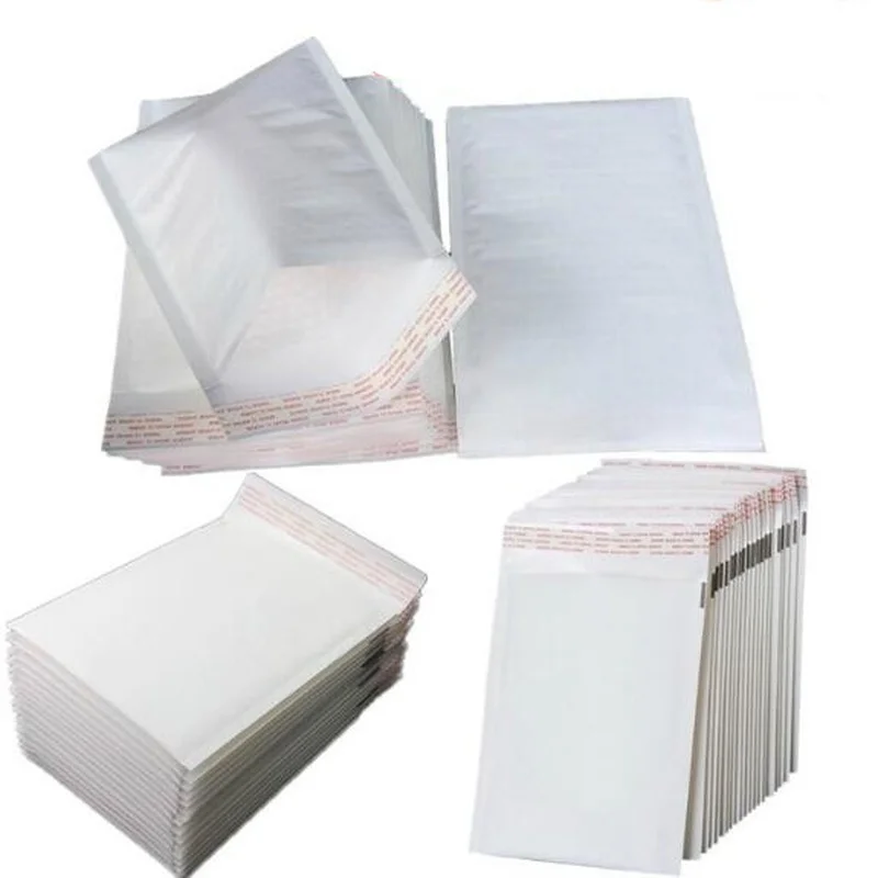 10PCS Inner Bubble Poly Bags Shock-absorbing Envelopes Self-adhesive Shipping Packing Bag Pad For Book Magazine Lined Mailer