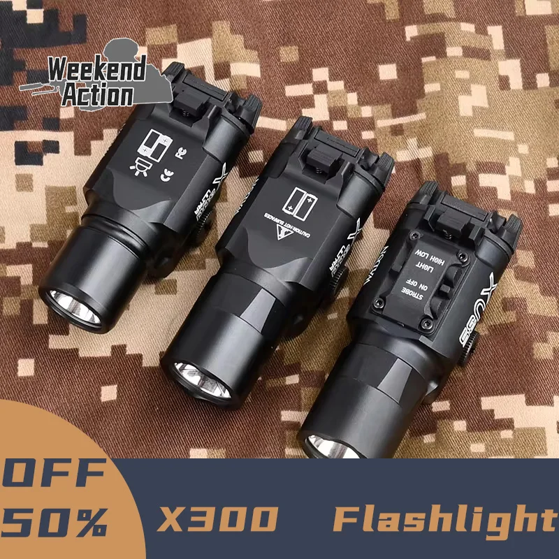 

Tactical Surefir X300U X300 Ultra XH35 X300V Metal Pistol Scout Light Airsoft Metal base hanging Flashlight