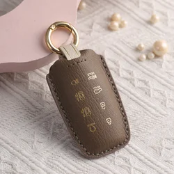 6 8 Bottons Leather Car Key Case Fob Cover for Hyundai Genesis G70 G80 G90 GV70 GV80 EQ900 DH BH G60 Accessorie