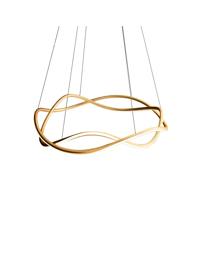 Imagem -06 - Lustre Line Ring para Sala Decoração de Casa Moderna Designer Criativo Lâmpada Lde Art Pós-moderno e Minimalista