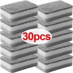 30/1x Double-sided Cleaning Sponge Strong Decontamination Dishwashing Scouring Pad Wipe Kitchen Magic Scouring Cloth Accessories