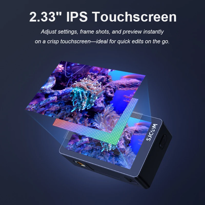 Action Camera Waterproof Anti-Shake 4K 60FPS 170° Wide Angle 5G WiFi 2.33