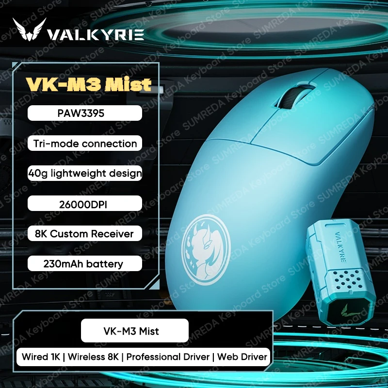 VALKYRIE VK M3 Lite M3 PRO Wireless Gaming Mouse PAW3950 8K