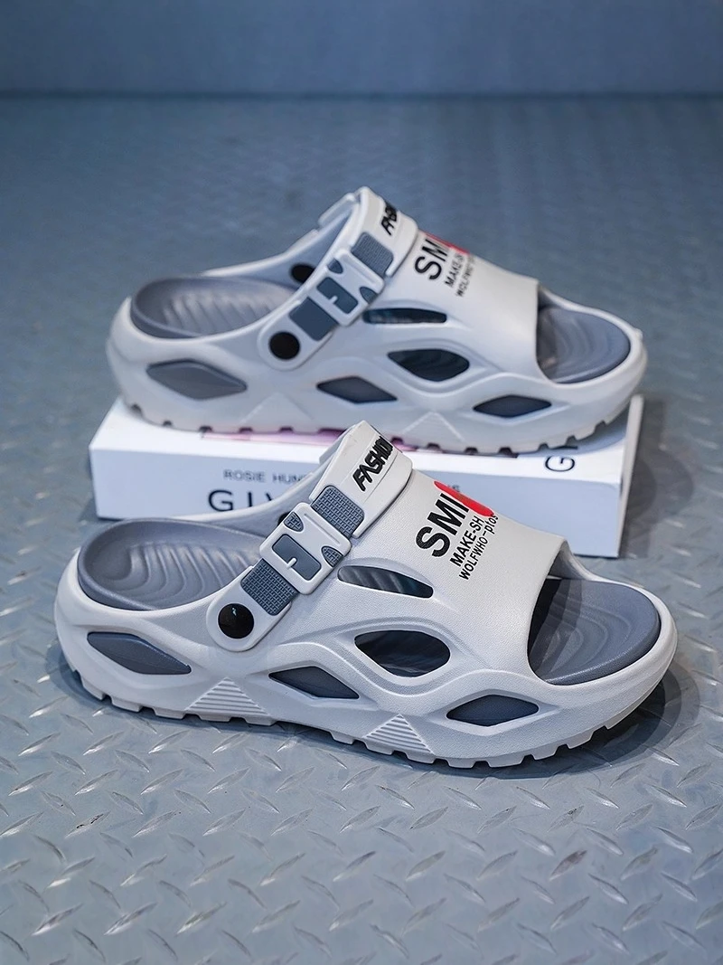 

Men's Summer Outdoor Sports Sandals Anti-Slip Driving Workwear Two-Purpose Casual Slip-On Shoes EVA Flat Heel Thickened Outsole
