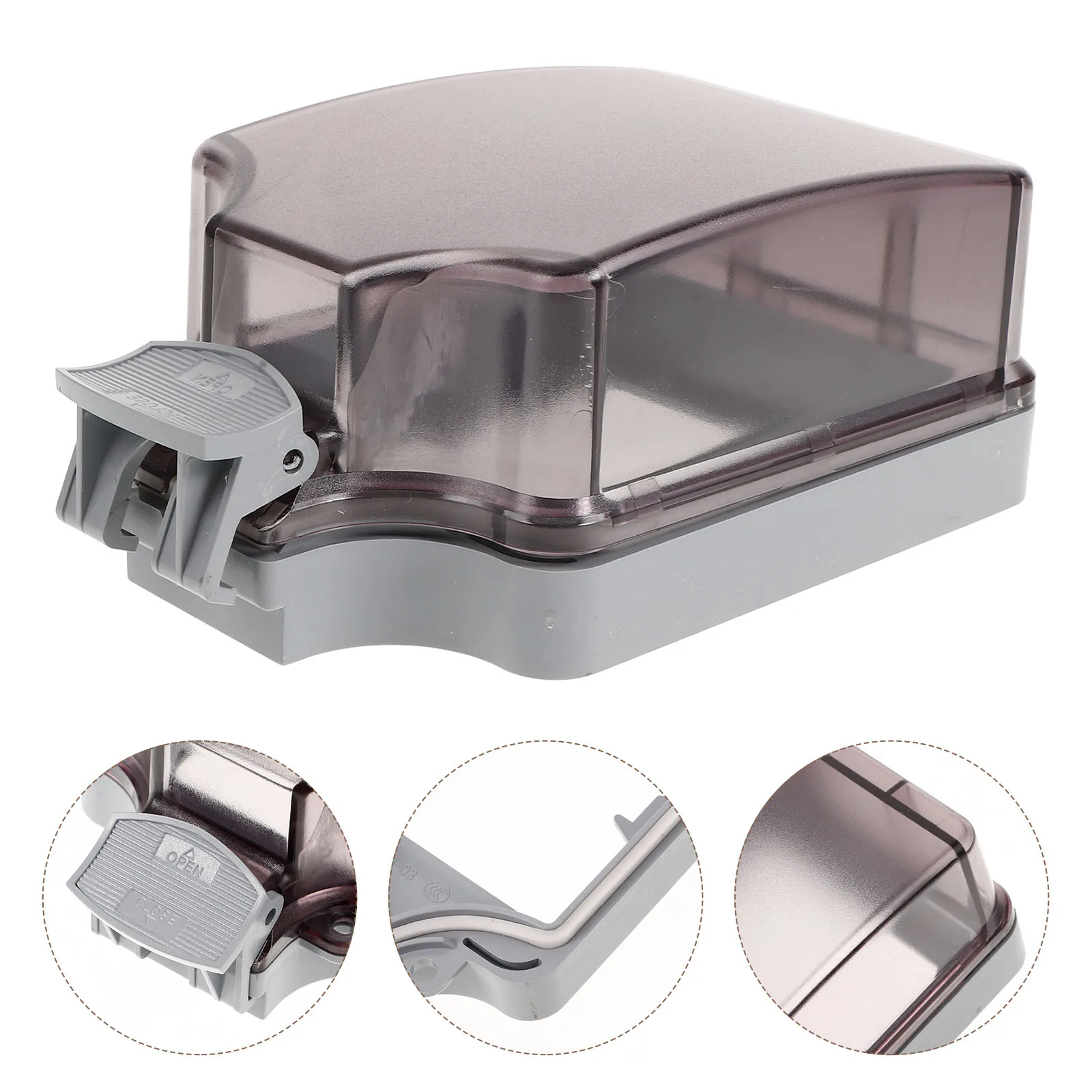 

Weatherproof Electrical Box Waterproof Socket Box Splash-Proof Patio Garage Use Pp Abs