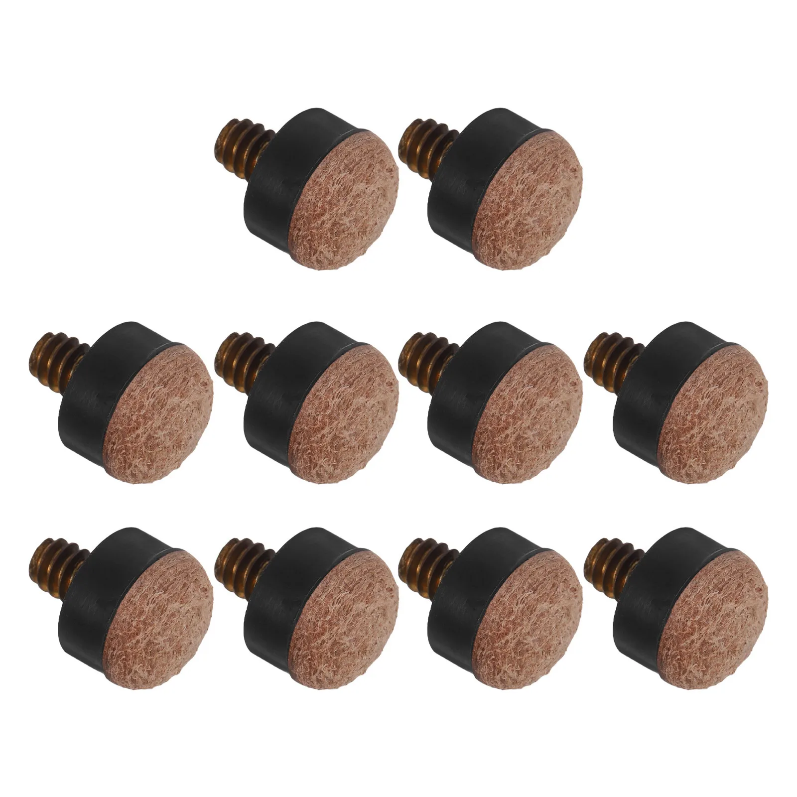 

10 Pcs Billiards Skin Head Cue Tips for Pool Stick Cues Replacement Kit Break Pu