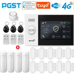 盗難防止ホームアラームシステム,ワイヤレスPirモーションセンサー付きセキュリティアラームキット,wifi,gsm,PG-107, Tuya, 4g