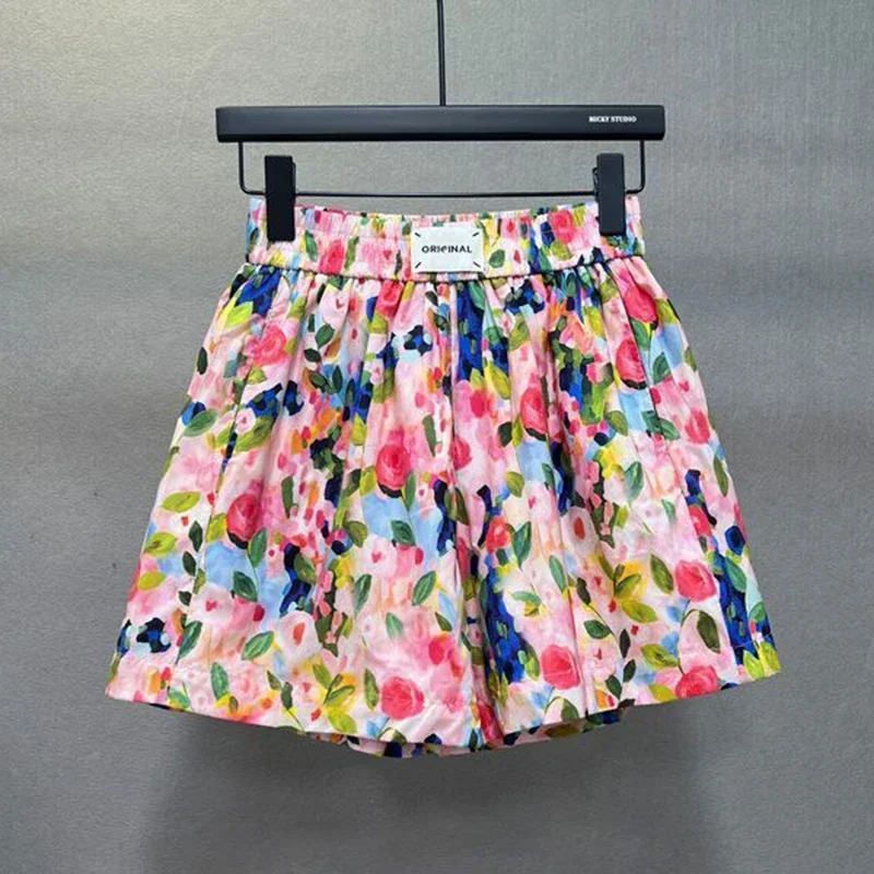 الكورية الشاطئ الأزهار النساء السراويل الصيف عارضة فضفاض التنقل أزياء الإناث السراويل مريحة يوميا كل مباراة السيدات السراويل