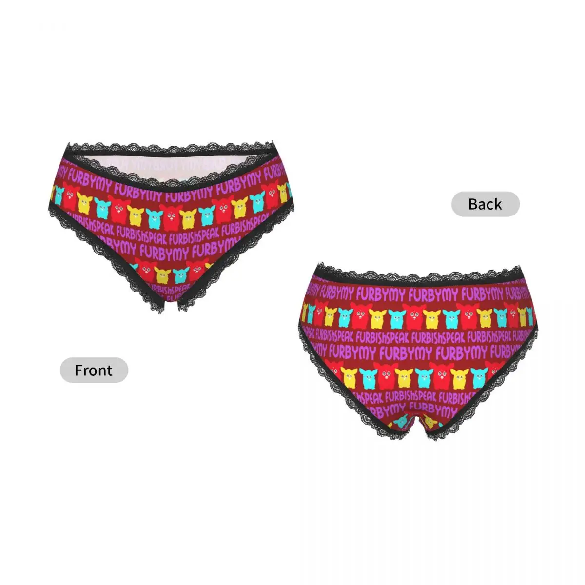 Custom Nightmare Furby Cartoon Robot Toys Panties Briefs Women's Comfort Briefs Underwear Breathable Female Underpants