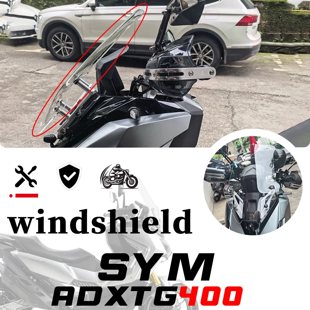 Heightened Transparent Front Windshield Rain Cover FOR SYM ADXTG400 400 ADXTG 400adxtg