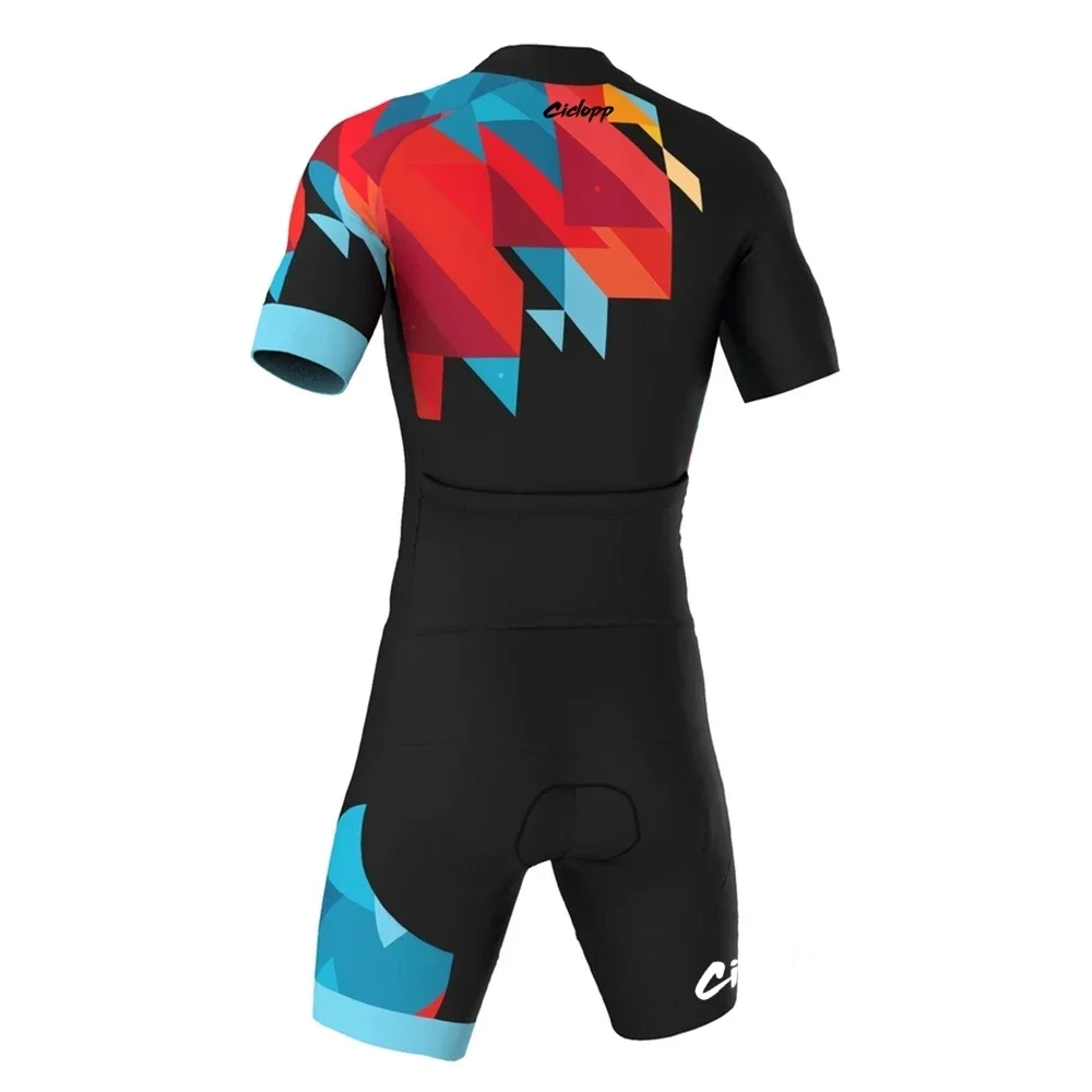 2021ciclopp Summer Mens Triathlon Short Sleeve Jumpsuit Suit Road Bike Mountain Bike Quick Dry Sweat-wicking, Lycra Fabric