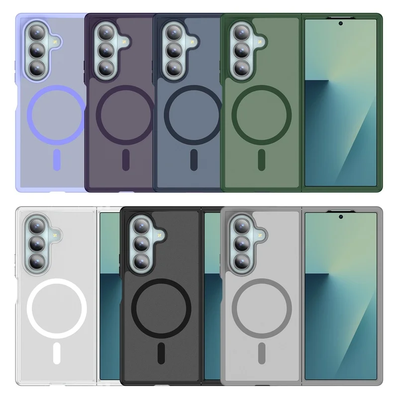 For Samsung Galaxy Z Fold7 8 Ultra Magnetic Magsafe Phone Case Matte Shockproof Protective Cover