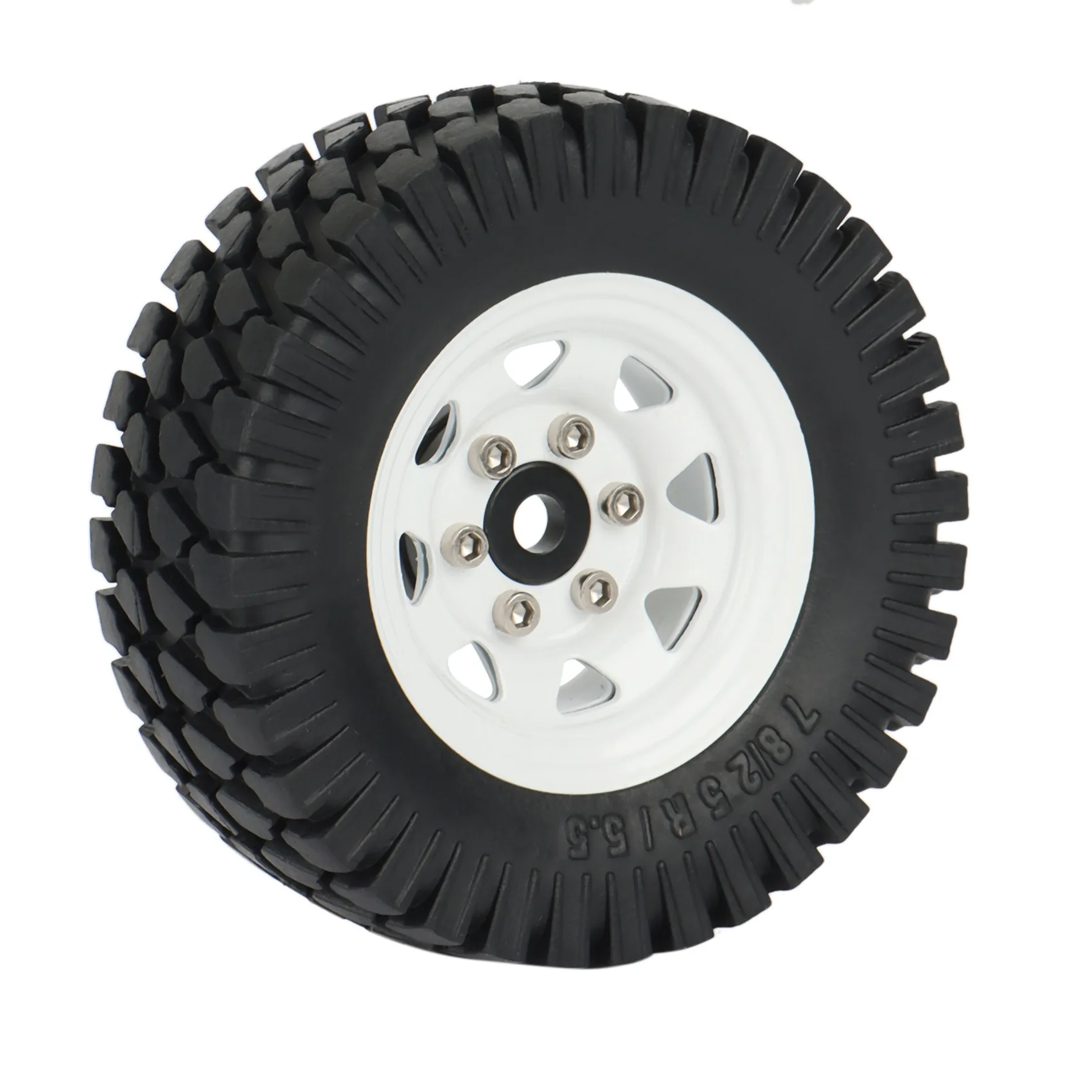 4PCS 1.55 Metal Beadlock Wheel Rim Tire Set For 1/10 RC Crawler Car Axial Jr 90069 D90 TF2 Tamiya CC01 LC70 MST
