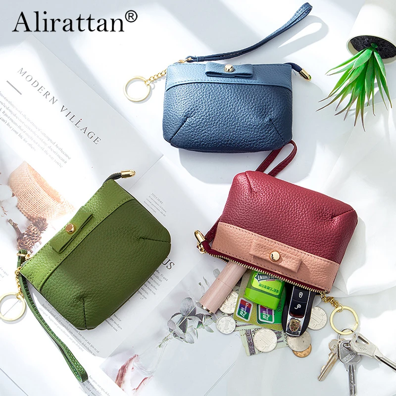 

Alirattan New Zero Wallet Women's Handheld Genuine Leather Fashion Women's Soft Leather Mini Temperament Handheld Zero Wallet