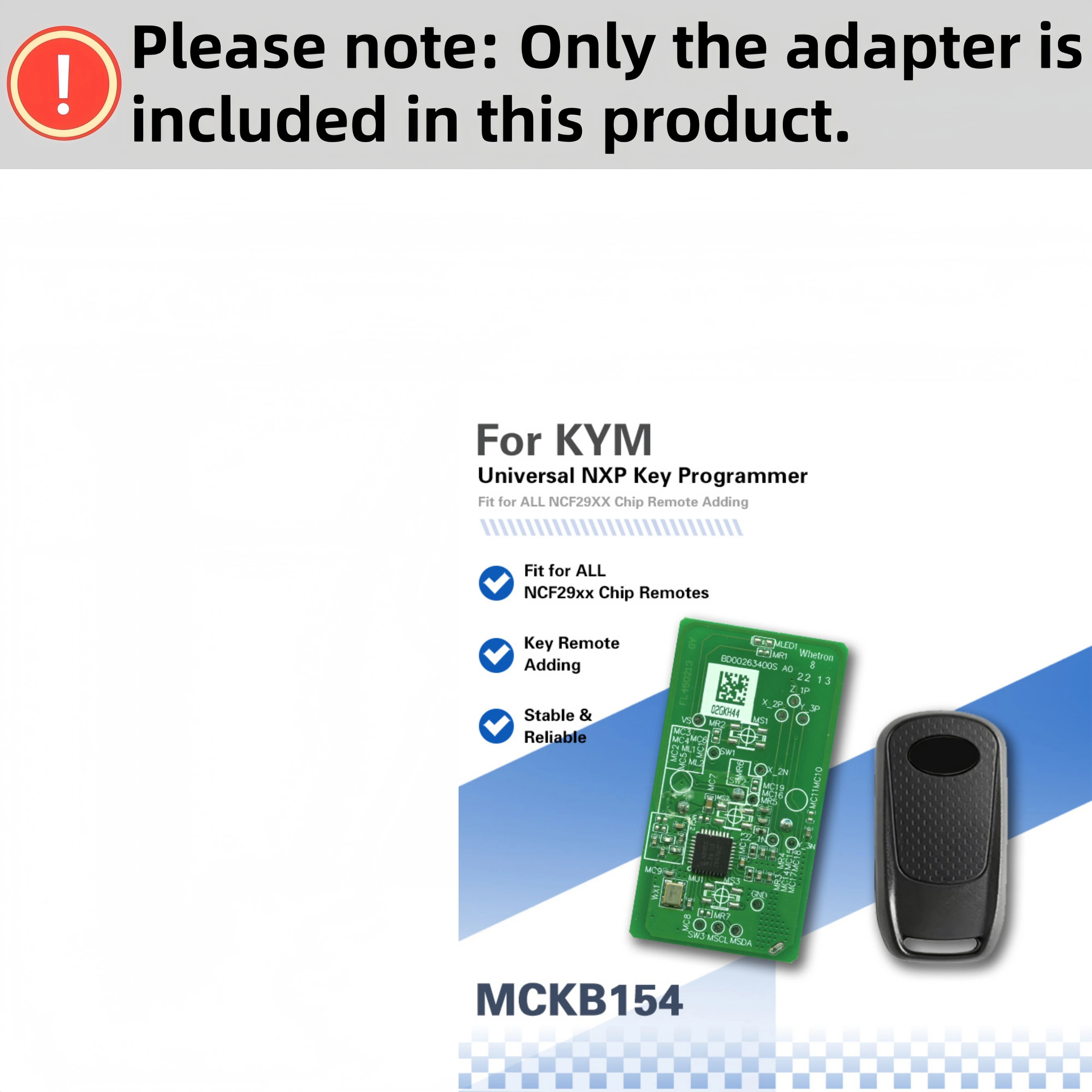 Adapter Number 151-165 Compatible with Nxp Killer Kydz Xhorse... Devices, Suitable for Kia, Hyundai, Geely, Chery Remote Key Pcb Holder