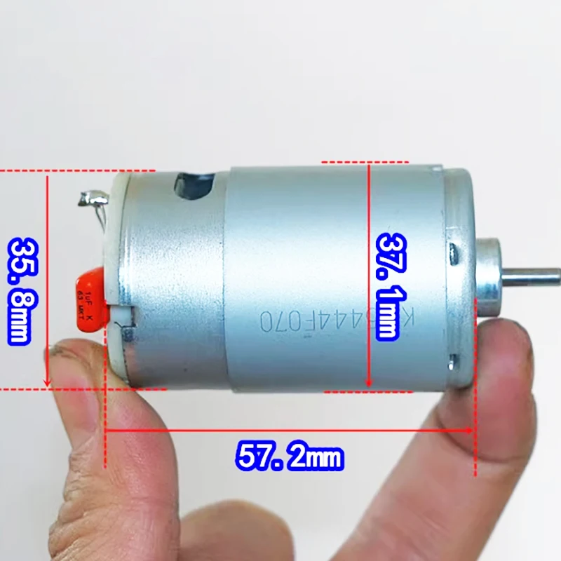 NICHIBO 550 Motor DC 12V-24V 6400 RPM with Spark Suppression Capacitors with Coolong Hole for SKOOCOM Air Vacuum Pump/ Drill