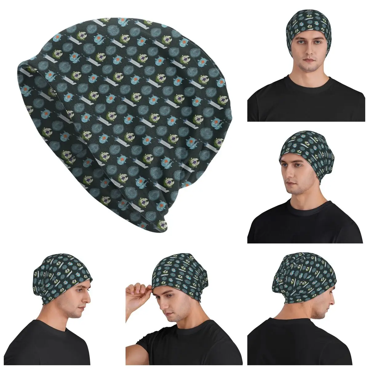 Trollhunters Repeating Pattern Skullies Beanies Hats Warm Autumn Winter Outdoor Cap Knitted Bonnet Caps for Unisex Adult