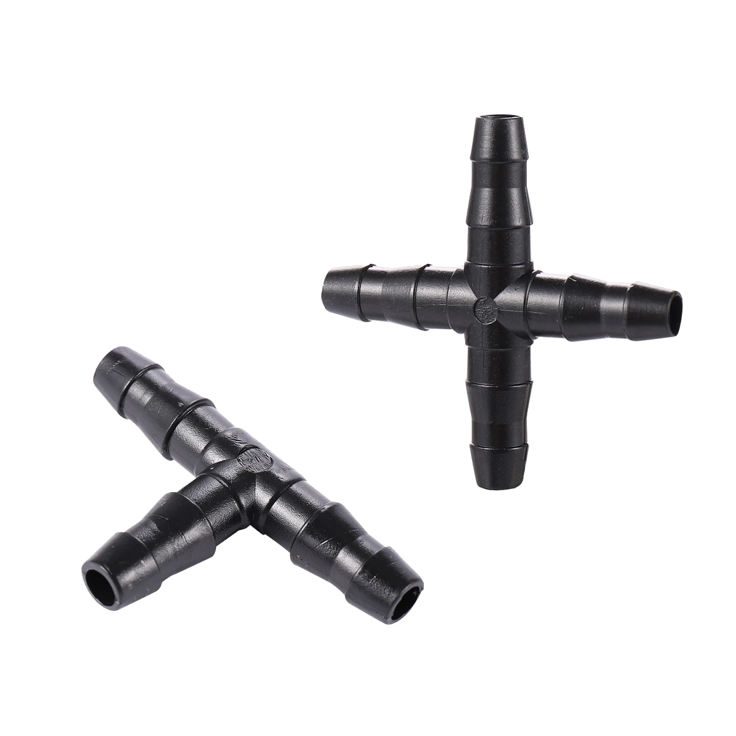 20Pcs connettore a croce a t spinato raccordi per tubi flessibili da 1/4 di pollice 4/7mm riparazione tubo Shunt splitter accoppiamento per irrigazione di fiori da giardino