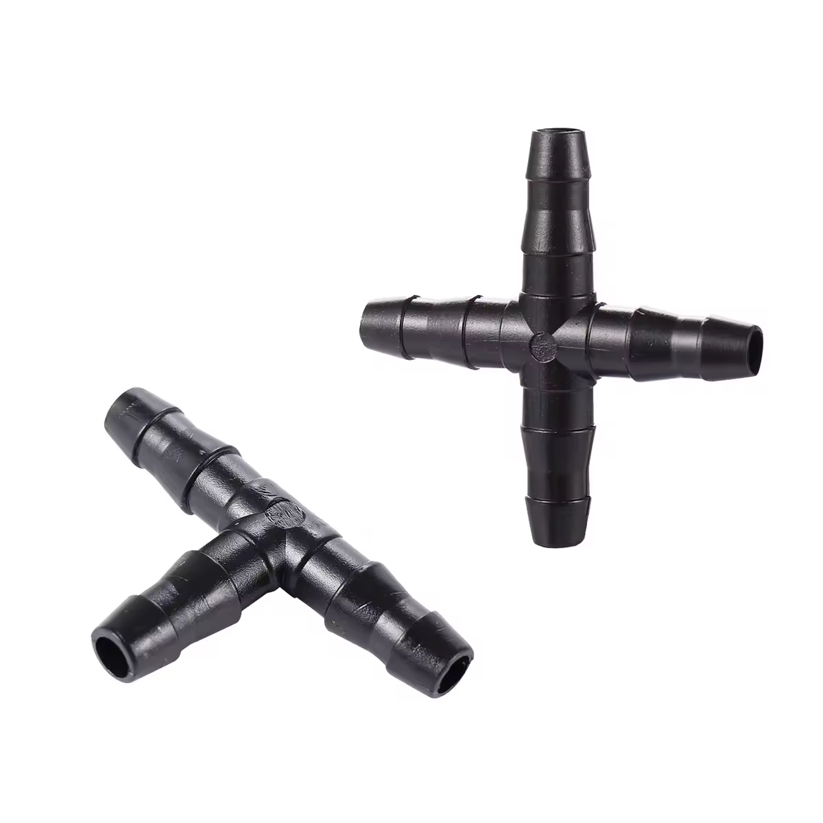 100/200/500Pcs 1/4" Hose Cross Tee Reduce Connector Garden Micro Drip Irrigation 4/7mm 3/5mm Tubing 3 Way 4 Way Watering Fitting