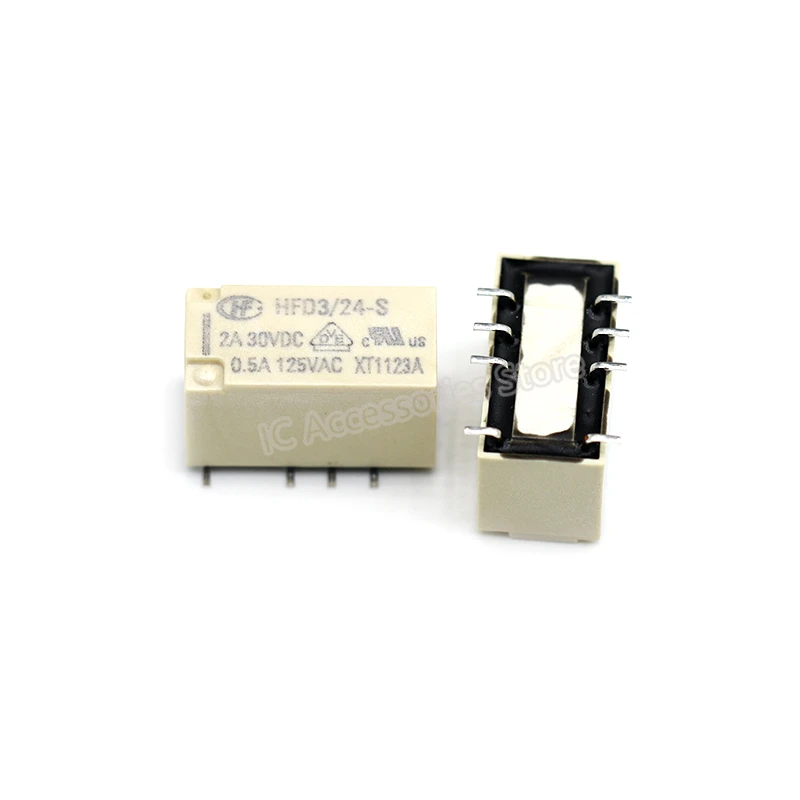 5pcs Relay HFD3/5-S HFD3/12-S Two groups of conversion monostable 2A 8 pin HFD3/24-S