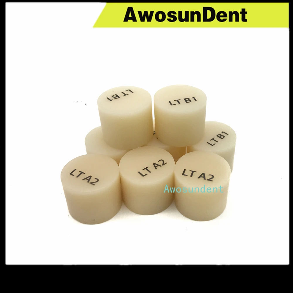 5PCS BL1 BL2 BL3 Press Ingots Cad Cam Dental Lab Glass Ceramic Ht  Lt Press Ingots Lithium Disilicate