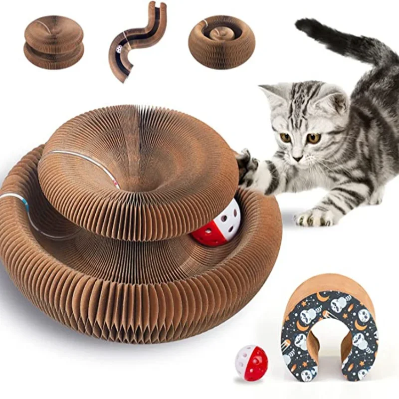 

Magic Organ Cat Toy Ball Scratch Board Scratch Funny Post Toys for Round Corrugated Durable Kitten Grinding Claw Pet Accessorie
