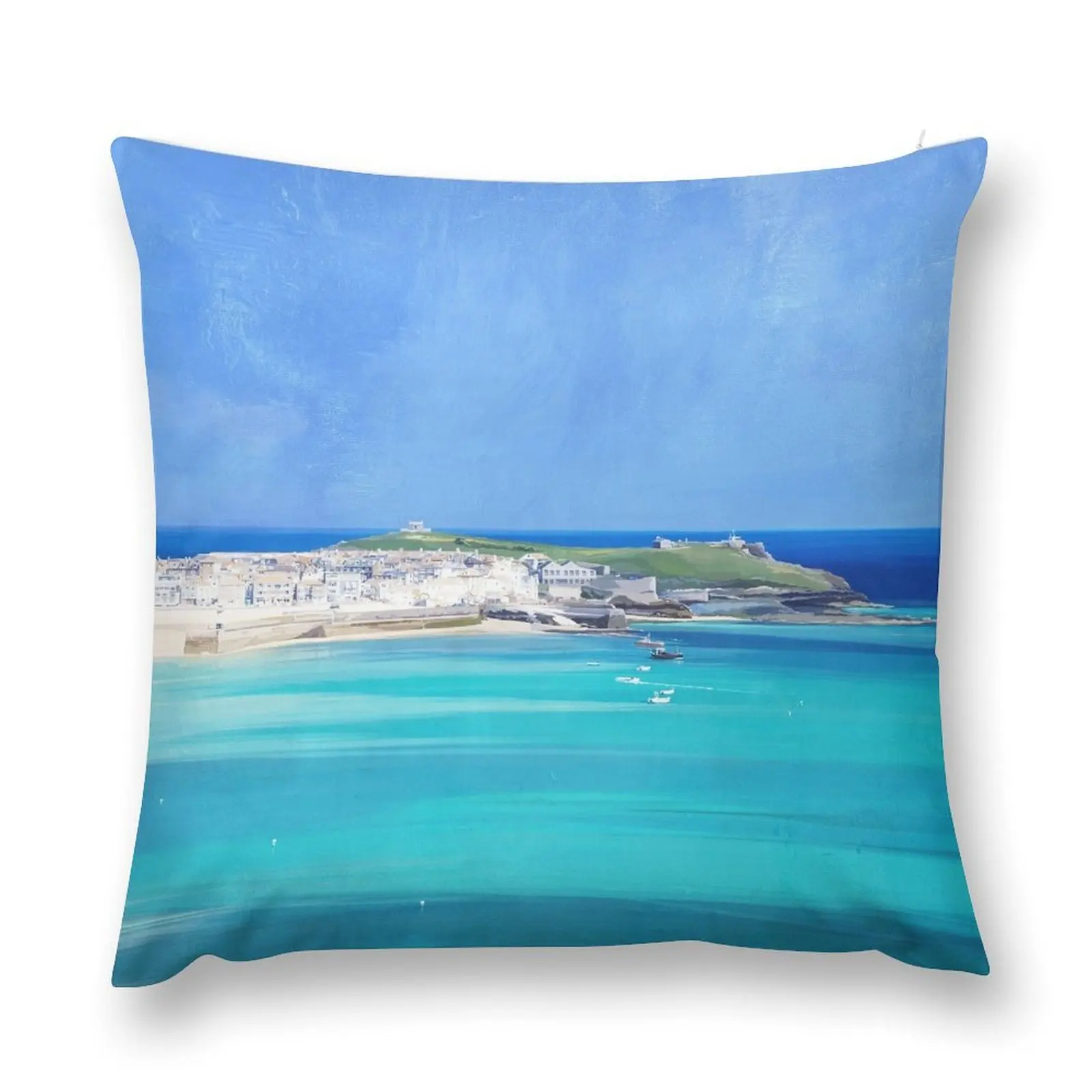 

St Ives, Cornwall - Original, version 2 Throw Pillow bed pillows Custom Cushion Pillowcases Cushion Cover Luxury pillow