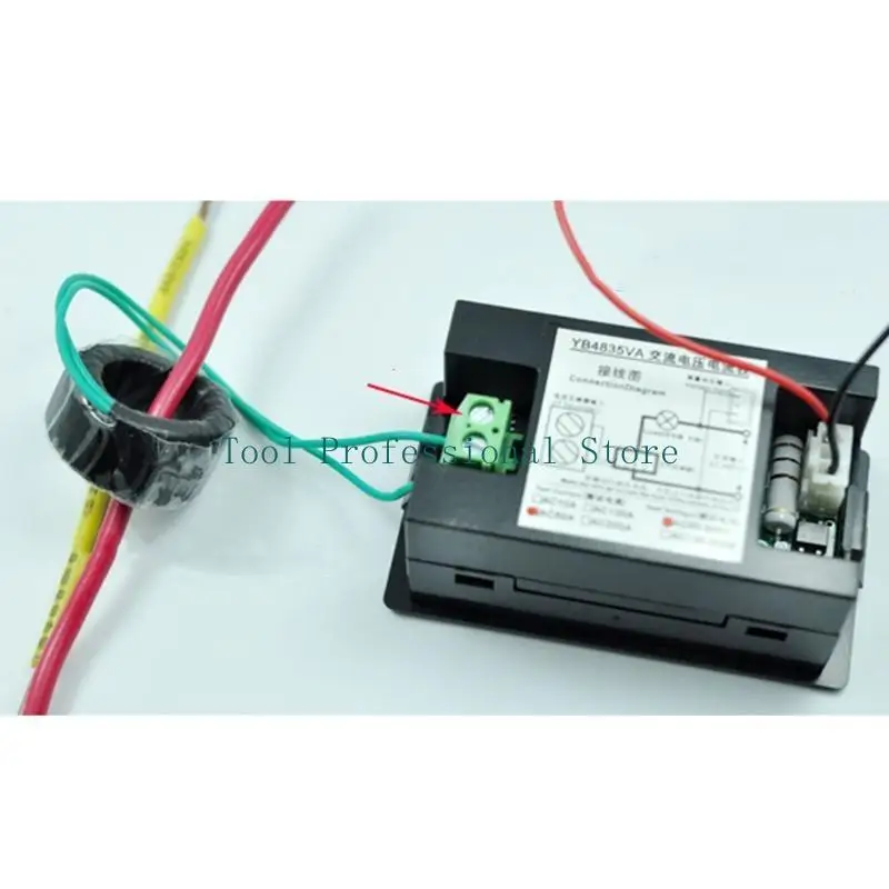 57QF Máy đo kỹ thuật số Voltmeter AMMETER LED màn hình điện áp dòng điện D