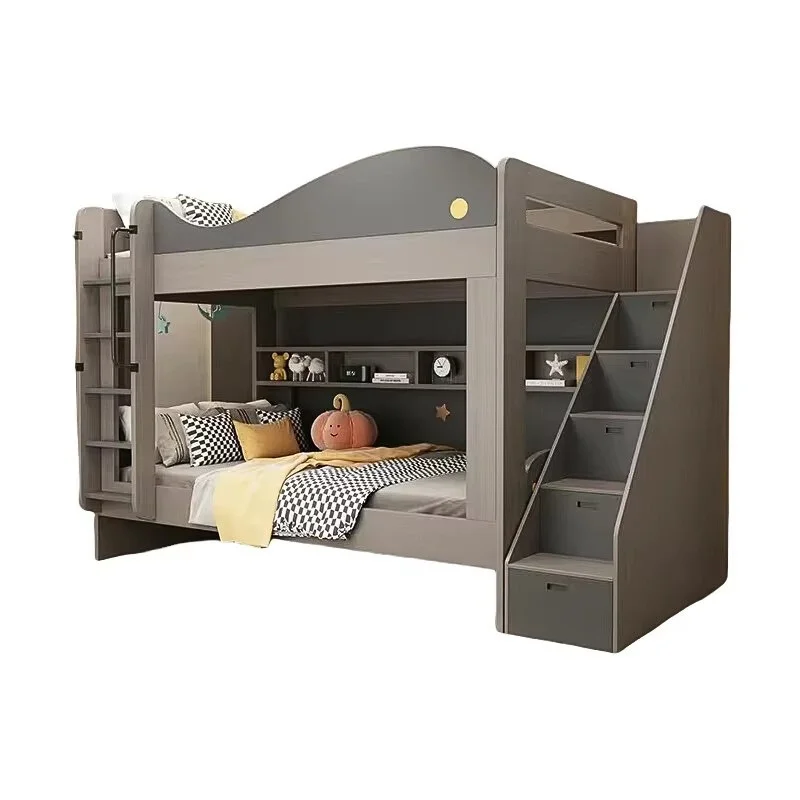 

Premium Dolphin-Themed Smart Bunk Bed for Kids with Safety Ladder and Storage Built-in Storage Shelves for Toys and Books