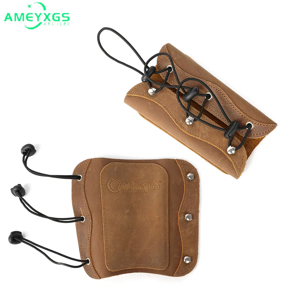 

Защита для стрельбы из лука, предплечье, воловья кожа, регулируемая защита, безопасность для длинного лука, изогнутый лук, охотничьи аксессуары для стрельбы