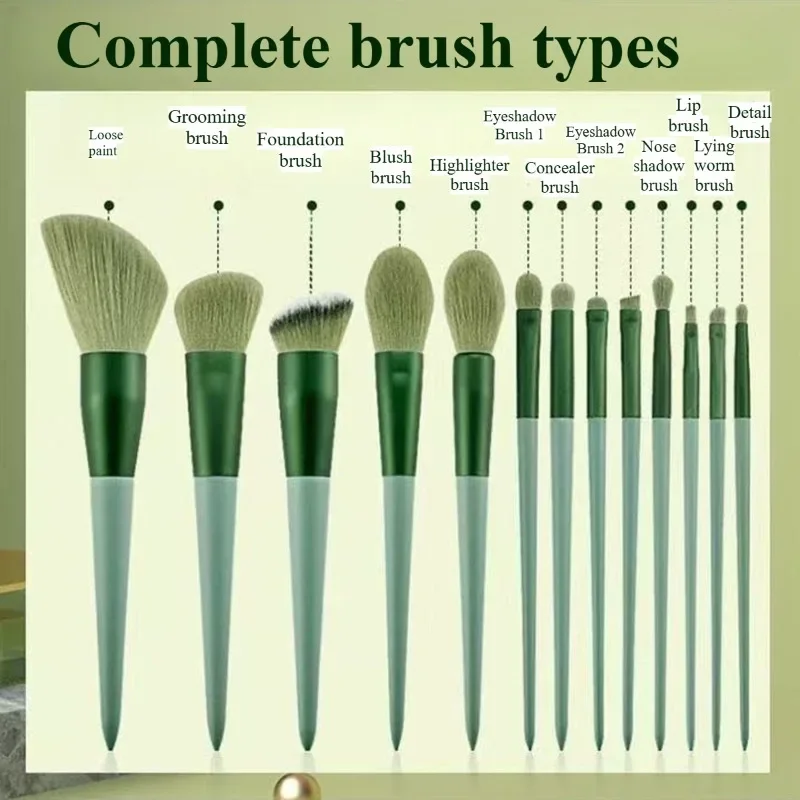 13pcs Makeup Brush Set Premium Soft Bristles - Professional Cosmetic Brushes Kit /Make Up Tools