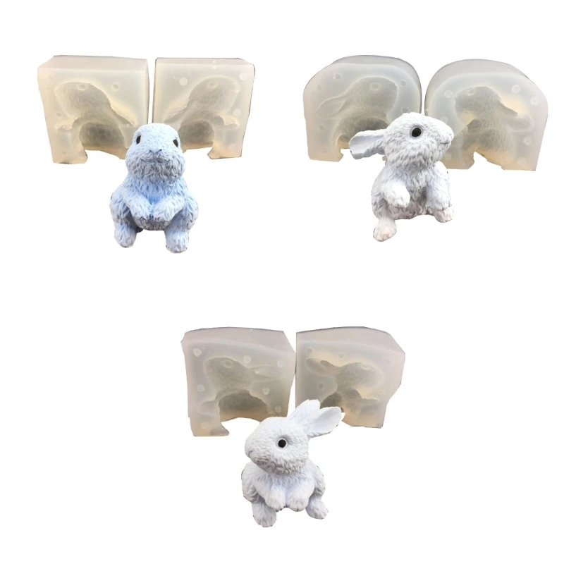 3D Rabbit Shaped Silicone Mold for DIY Handmade Ornaments Mould Handicrafts Making Tool Baking Mold