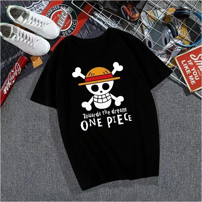 One Piece Straw Hat Pirates Jolly Roger T-Shirt Men And Kids 