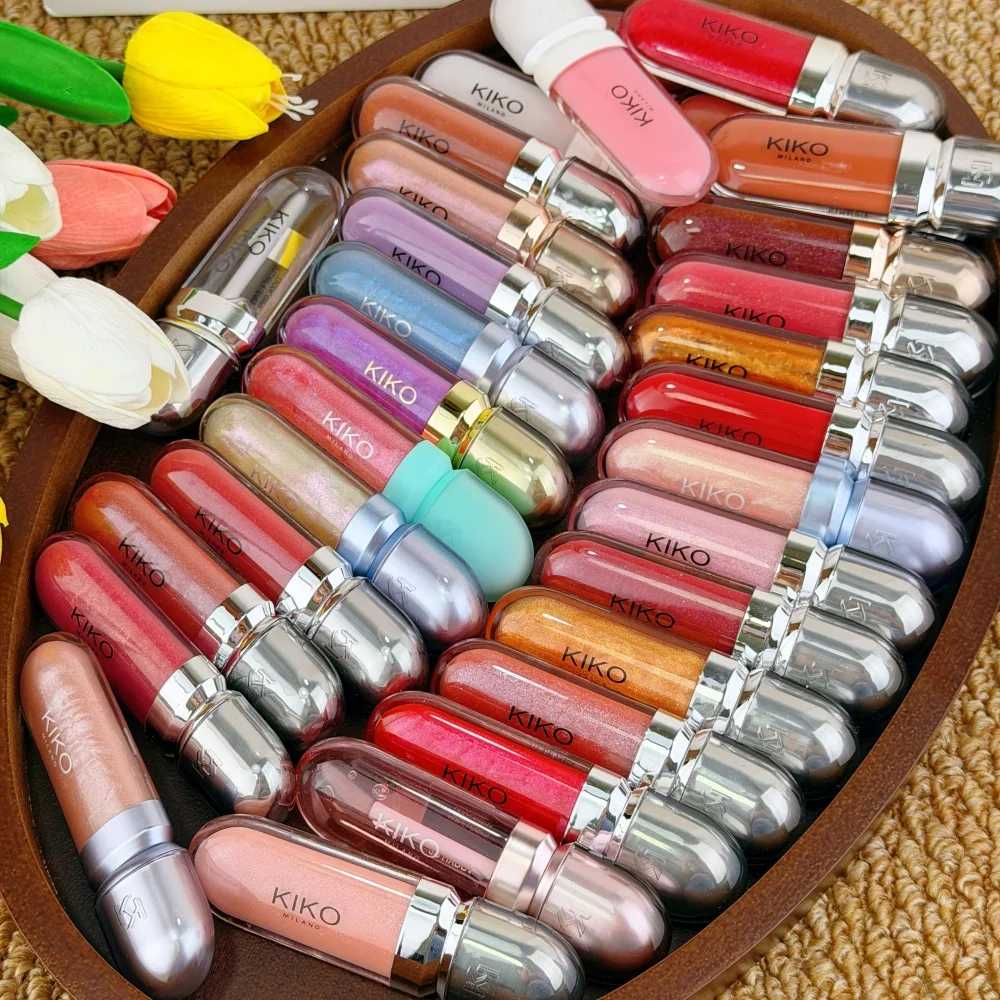 KIKO Liquid Lip Glaze Transparent Long Lasting Lip Gloss Mirror Lipstick Kiko 3PCS 2PCS Lip Balm Set Nourish Moisturize Makeup