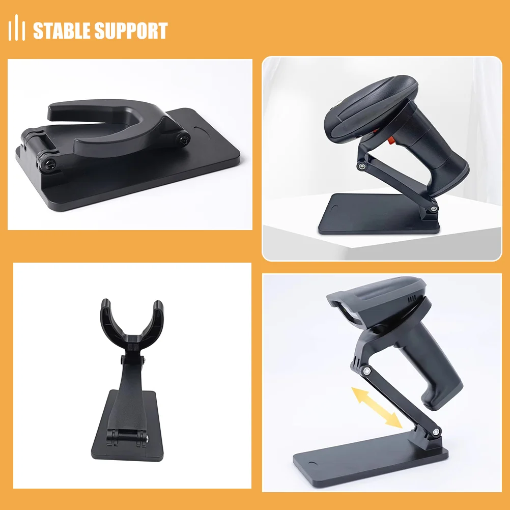 

5pcs 5 PCS Adjustable Barcode Scanner Stand Support Cradle Holder Scanning Desktop ABS Base