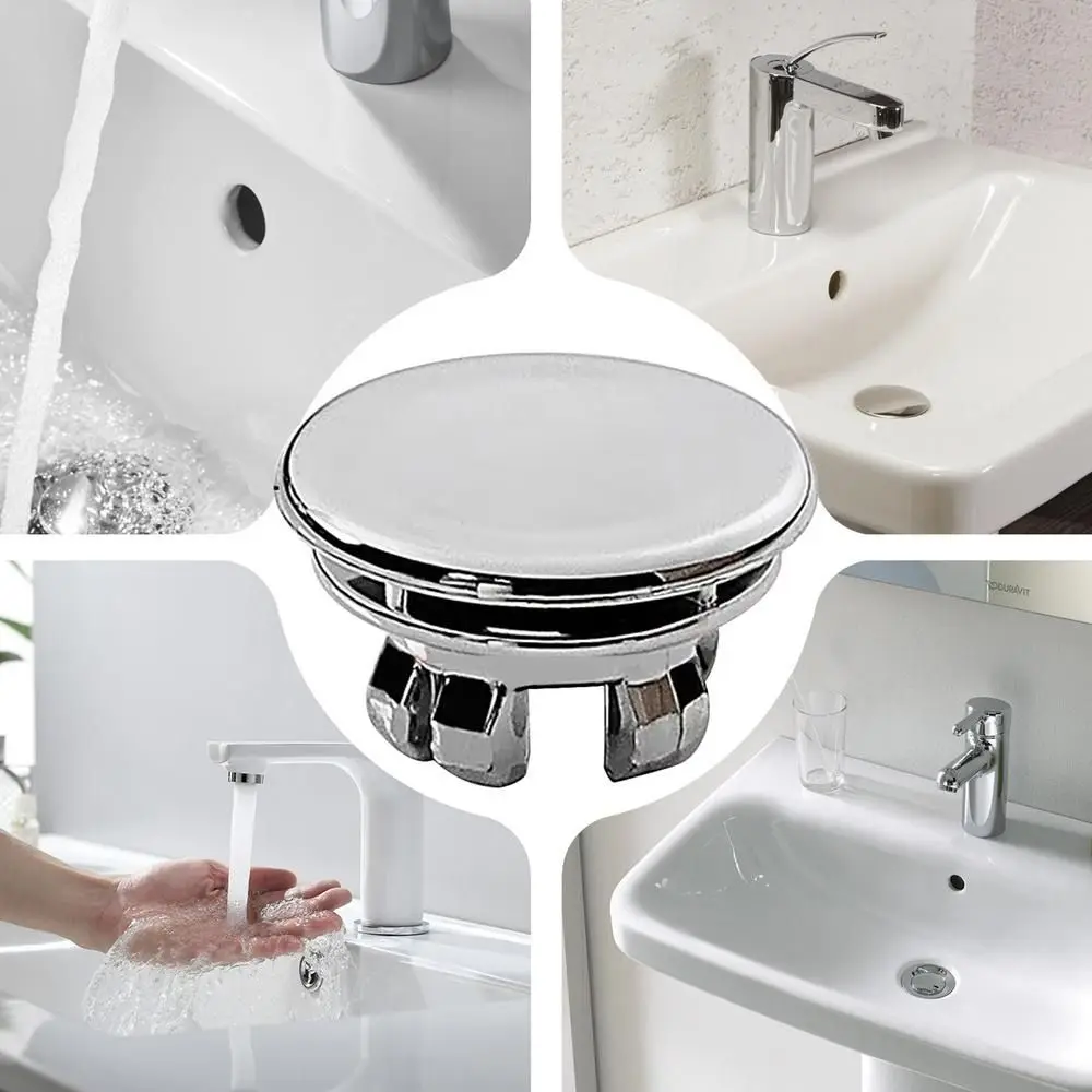 

Electroplated surface Sink Overflow Cover Plastic Replacement Basin Trim Ring Accessories Round Shape Overflow Ring Cover