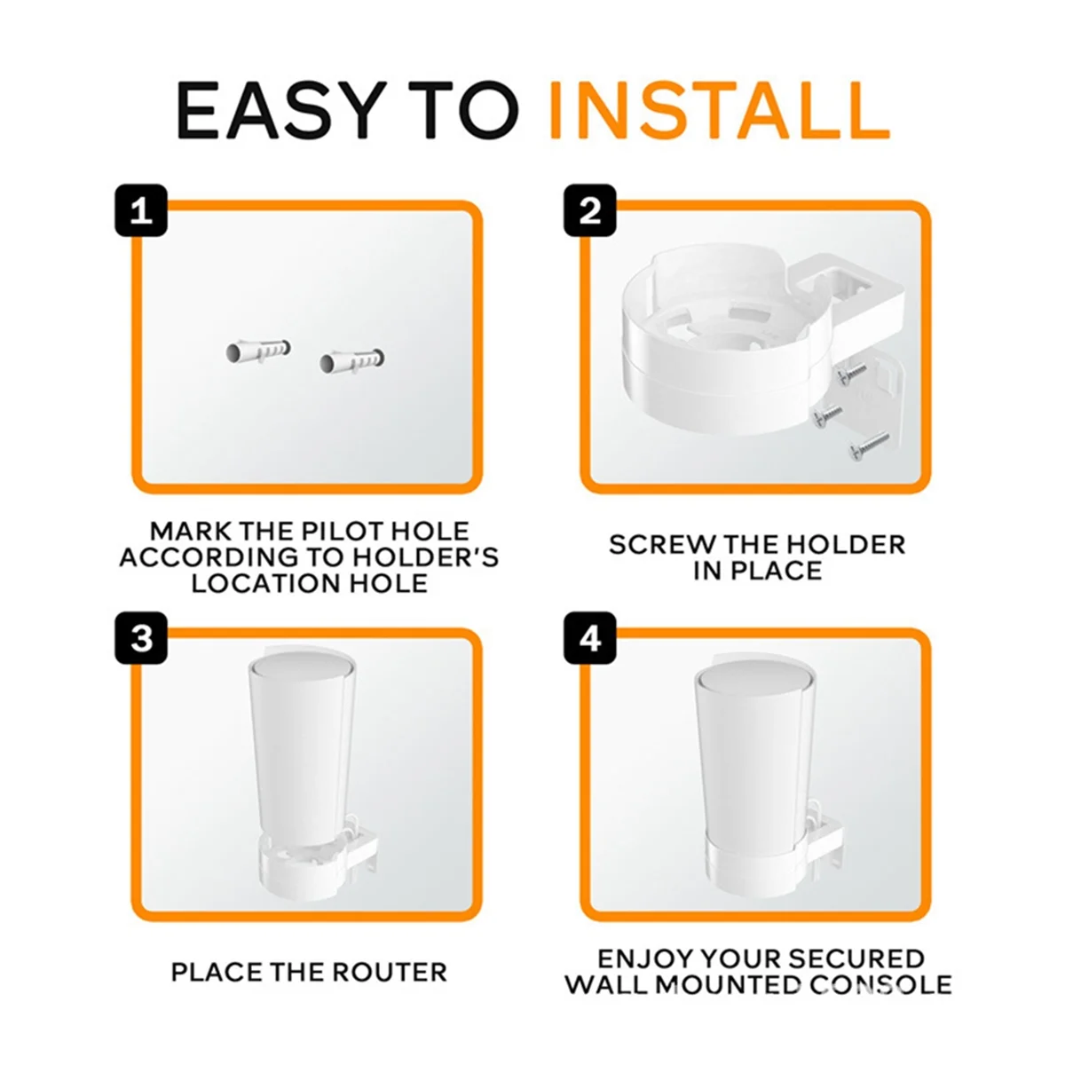 AA87Wall Mount สําหรับ TP-Link Deco X90 X95 XE200 WiFi 6 Wall Mount Bracket พร้อมสาย Organizer บ้านตาข่ายระบบ WiFi 1PCS