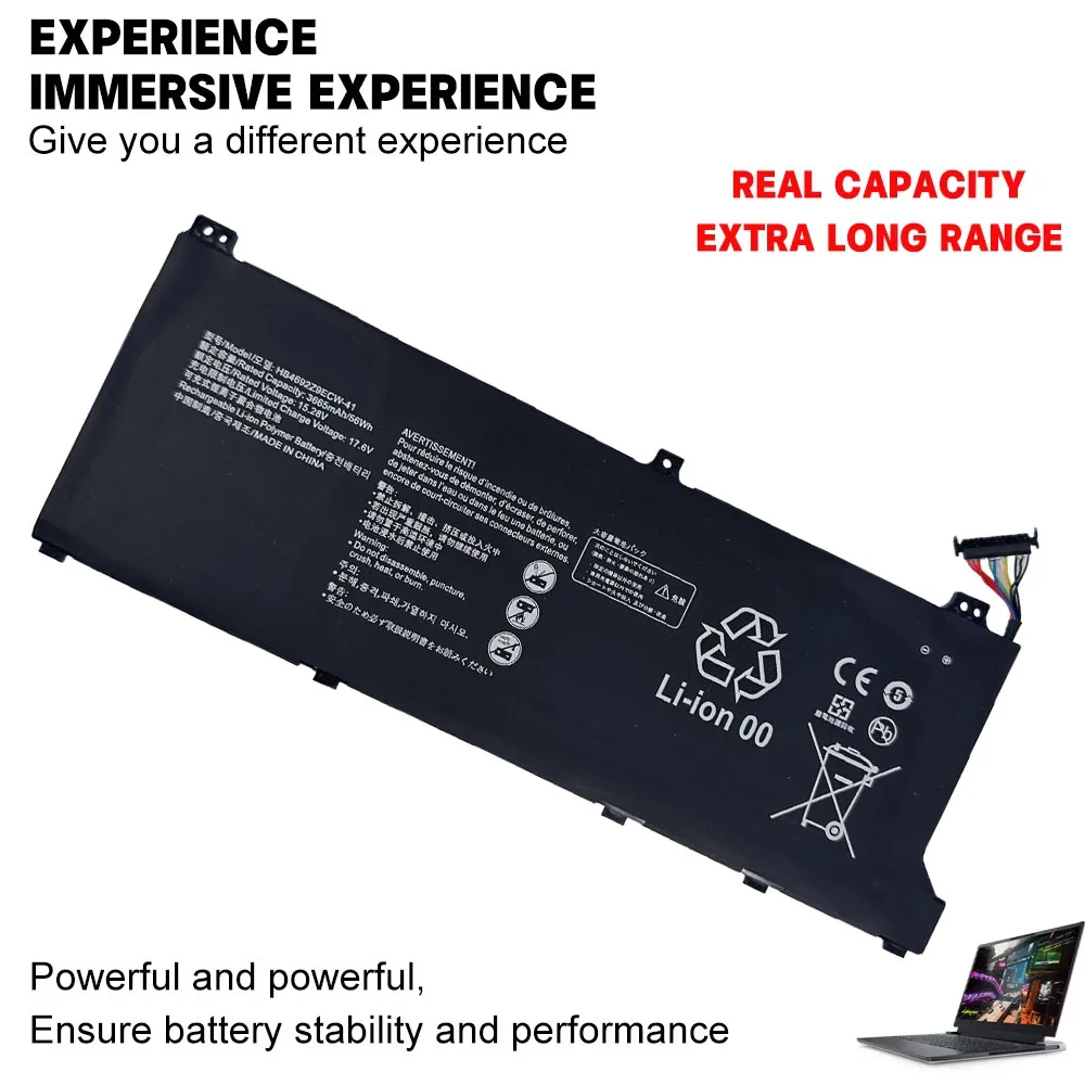 HB4692Z9ECW-41 15.28V 56Wh 3665mAh Laptop Battery for Huawei MateBook D14 2020/Honor MagicBook 14 2019 - 4ICP5/62/81