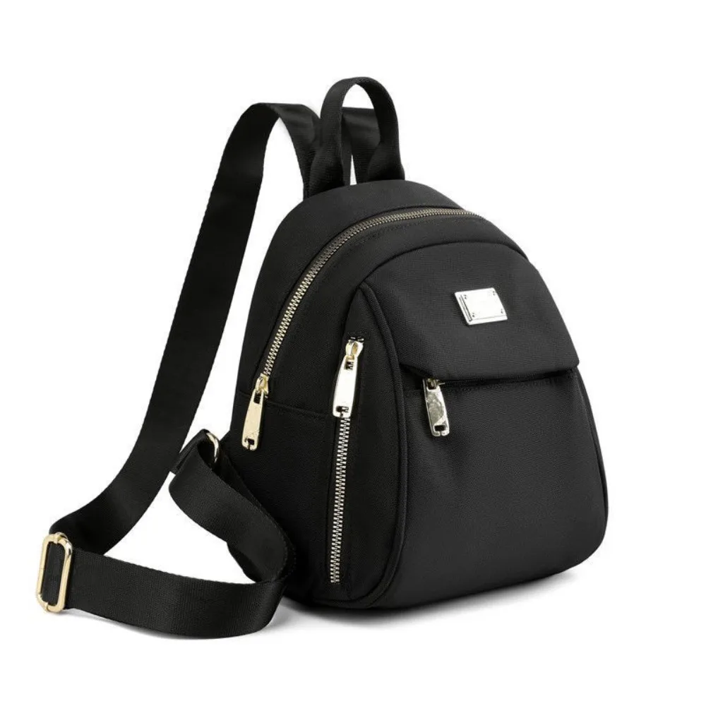 

Lightweight School Bags Fashion Large Capacity Black Shoulder Bag Oxford Cloth Travel Backpack College Student