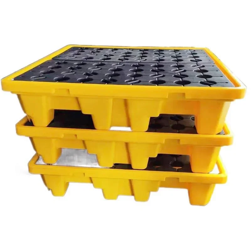 

Anti-leakage tray oil drum chemical anti-leakage card four-sided fork chemical liquid transport tray plastic pallet