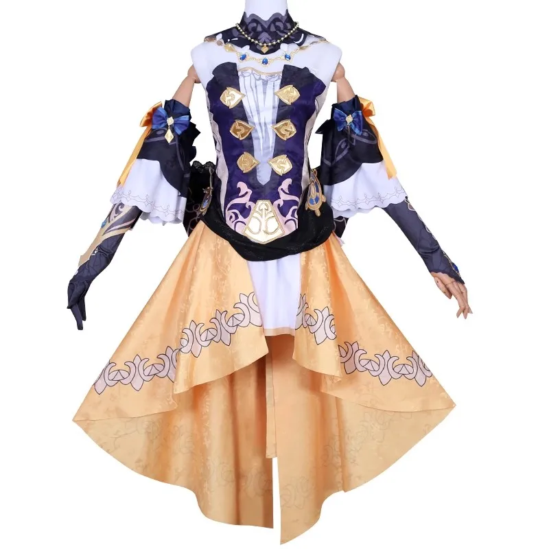 Anime Navia SR/SSR Cosplay Costume Fontaine Spina di Rosula Genshin Impact New Навия Naviya Nabia Set Hat Rose - view 5