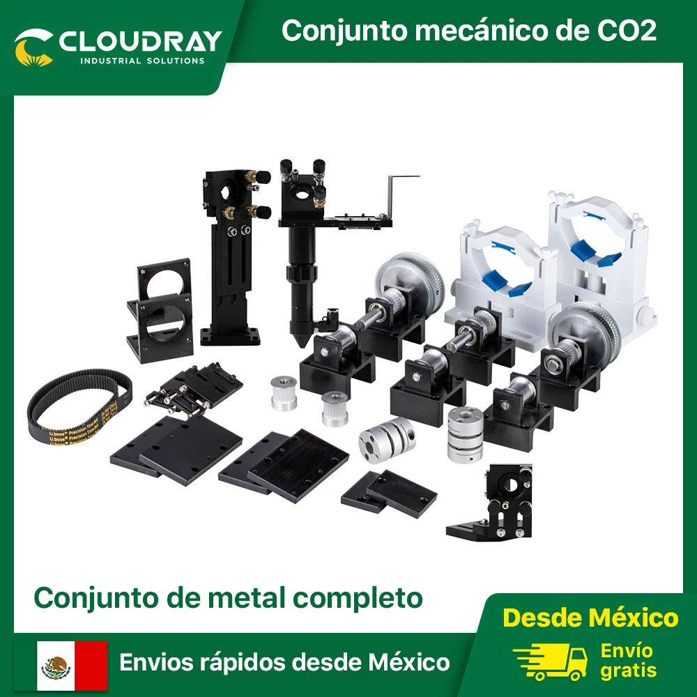 Cloudray-Cabezal de transmisión láser CO2, piezas de Metal, componentes mecánicos para máquina cortadora de grabado láser CO2, bricolaje