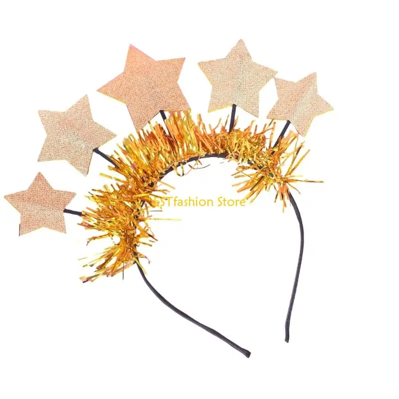 Y5GC – bandeau diadème pour nouvel an, cerceau pour cheveux, accessoires coiffure, fournitures fête vacances, cadeaux