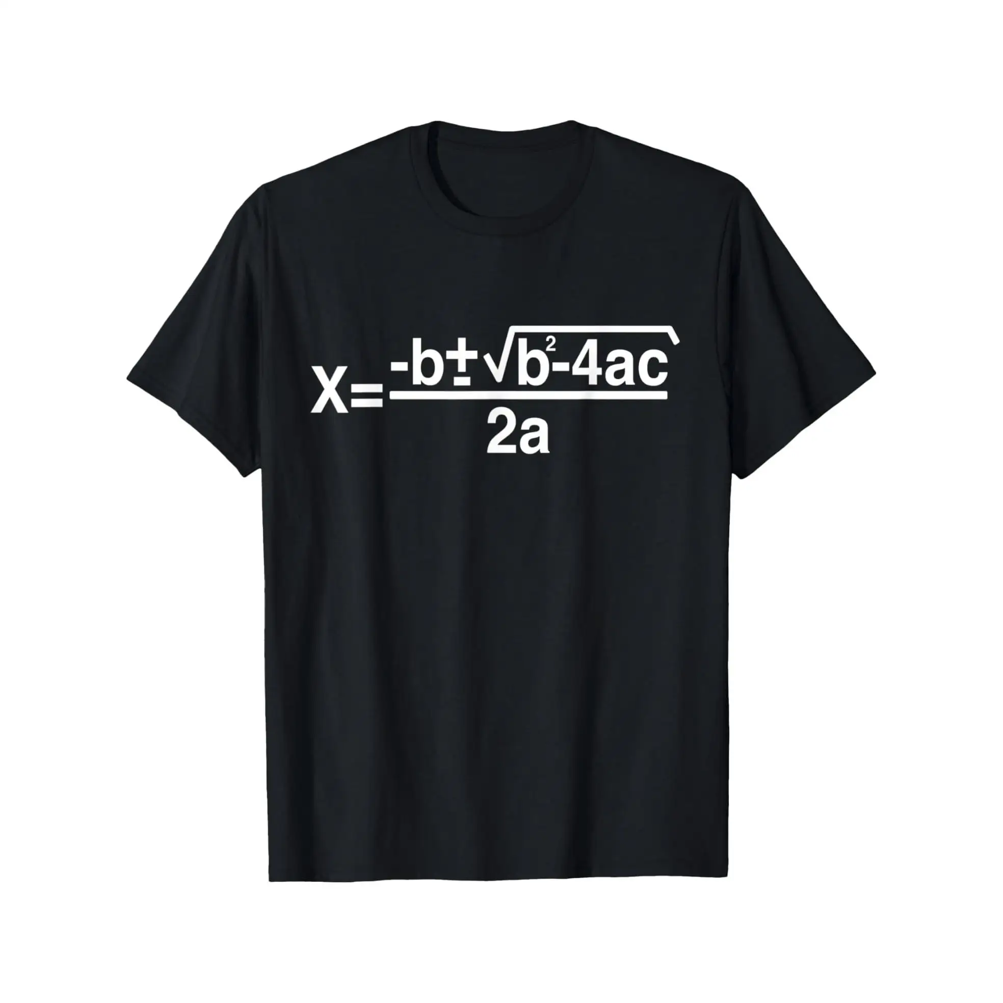 

Men's 100% Cotton T-Shirt - Relaxed Fit Casual Tee with Math Formula Print, Father's Day Gift Idea, Black & White Design