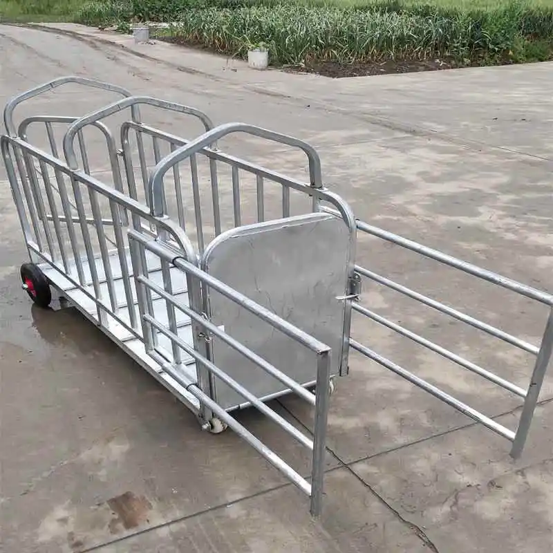 Pig cage farm Use cage to load pig to pull sows Use weighing pig to load cart Fat transfer cart