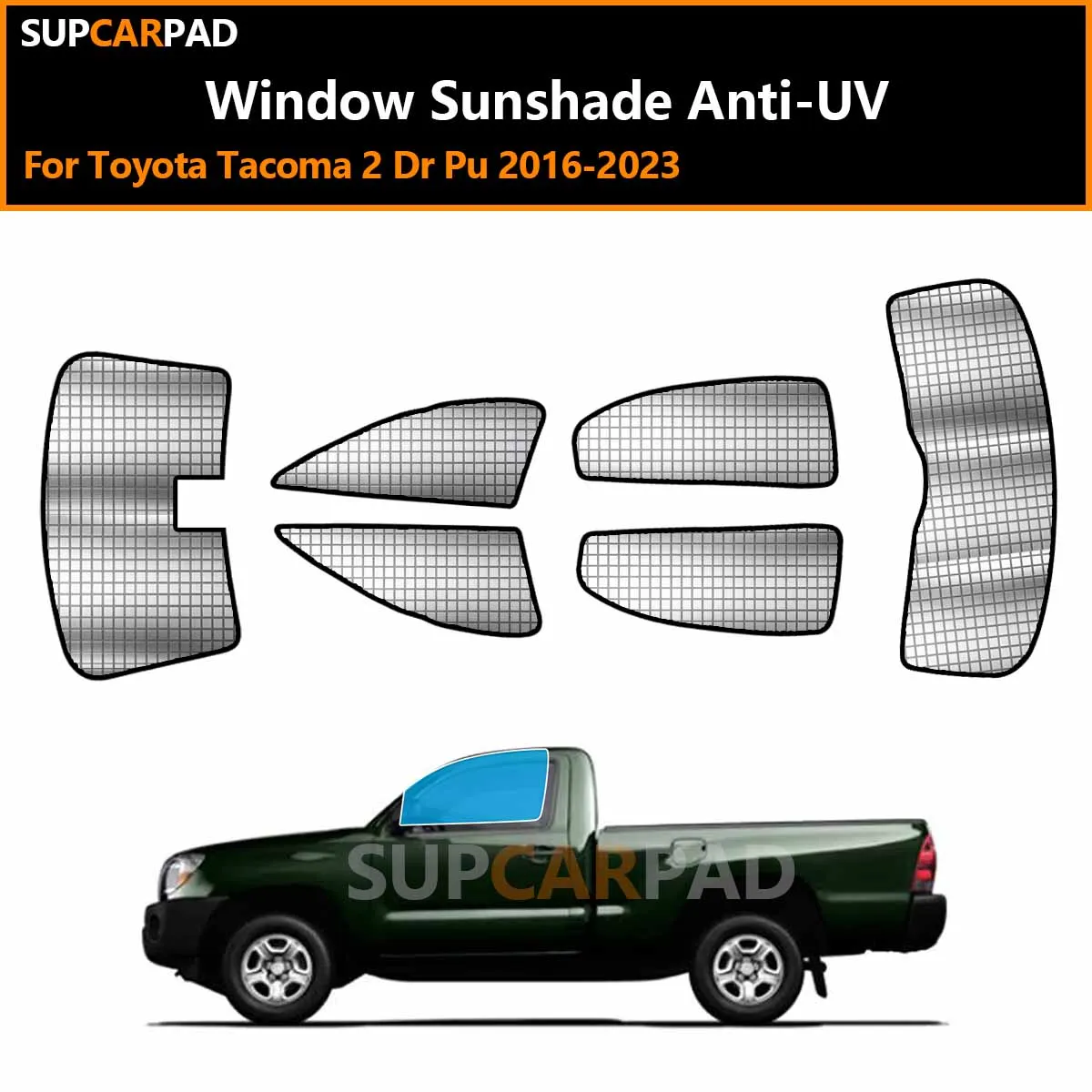 

For Toyota Tacoma 2 Dr Pu 2016-2023 Custom Car Window Sunshade Anti-UV Car Sun Window Visors Sunshade Covers Accessories