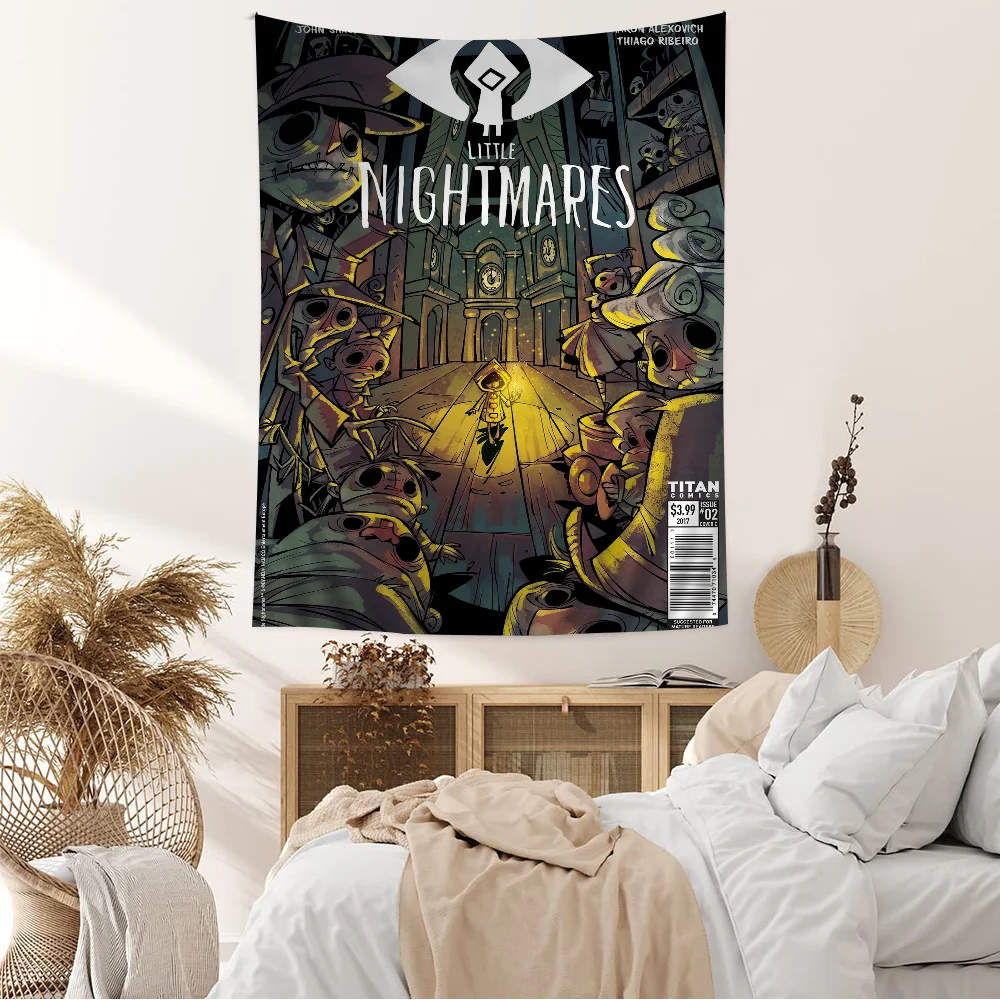 Game L-Little Nightmares Anime Tapestry Hanging Tarot Hippie Wall Rugs Dorm Home Decor